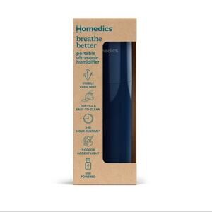 HoMedics Portable Ultrasonic Humidifier Travel Personal Cool Mist 4 Small Rooms